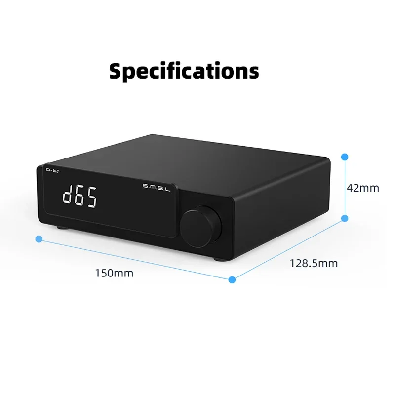 SMSL D-6S / D6S plocha DAC  MQA Bluetooth 5.1 high-res audio dekodér ES9039Q2M  4 OPA1612 PCM768 DSD512 LDAC RCA XLR