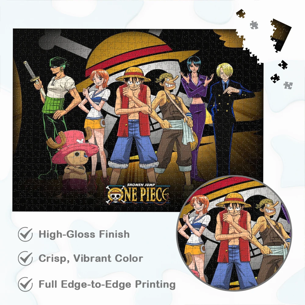 One Piece Luffy Adventure Puzzle the Straw Hat Pirates Unique Design Puzzle Classic Japanese Anime Characters Games and Puzzles