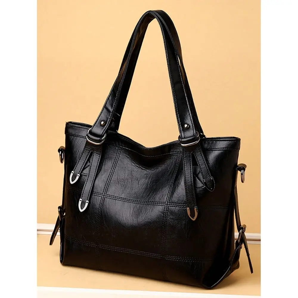 

Tote Bag Double Handle Solid Color Large Capacity, Lightweight, Portable, Business Casual, Suitable For Teen Girls Women Colleg