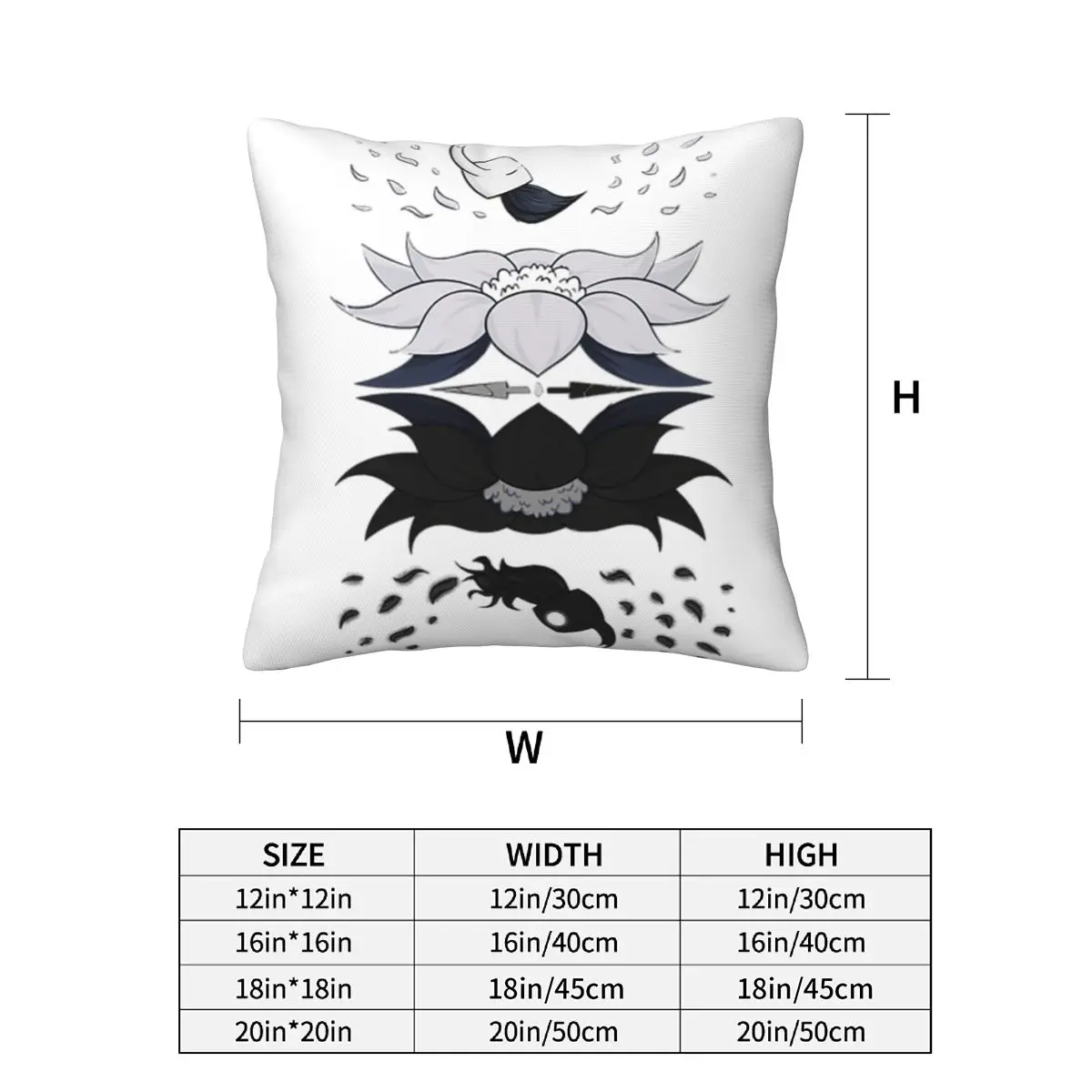 Comfortable Pursuing Mysterious Quests Hollow Knight Yin Yang 2 pcs Square Pillowcase Pillow Cover Cushion Comfort Throw Pillow