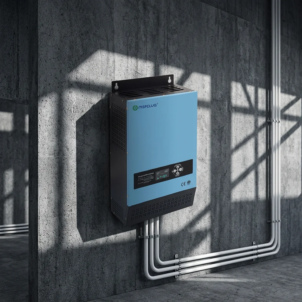 MSFCLUA 1000W Low-Frequency Solar Inverter Pure Sine Wave 24V/48V Wall-Mounted 1KW Hybrid Grid-Tie Inverter