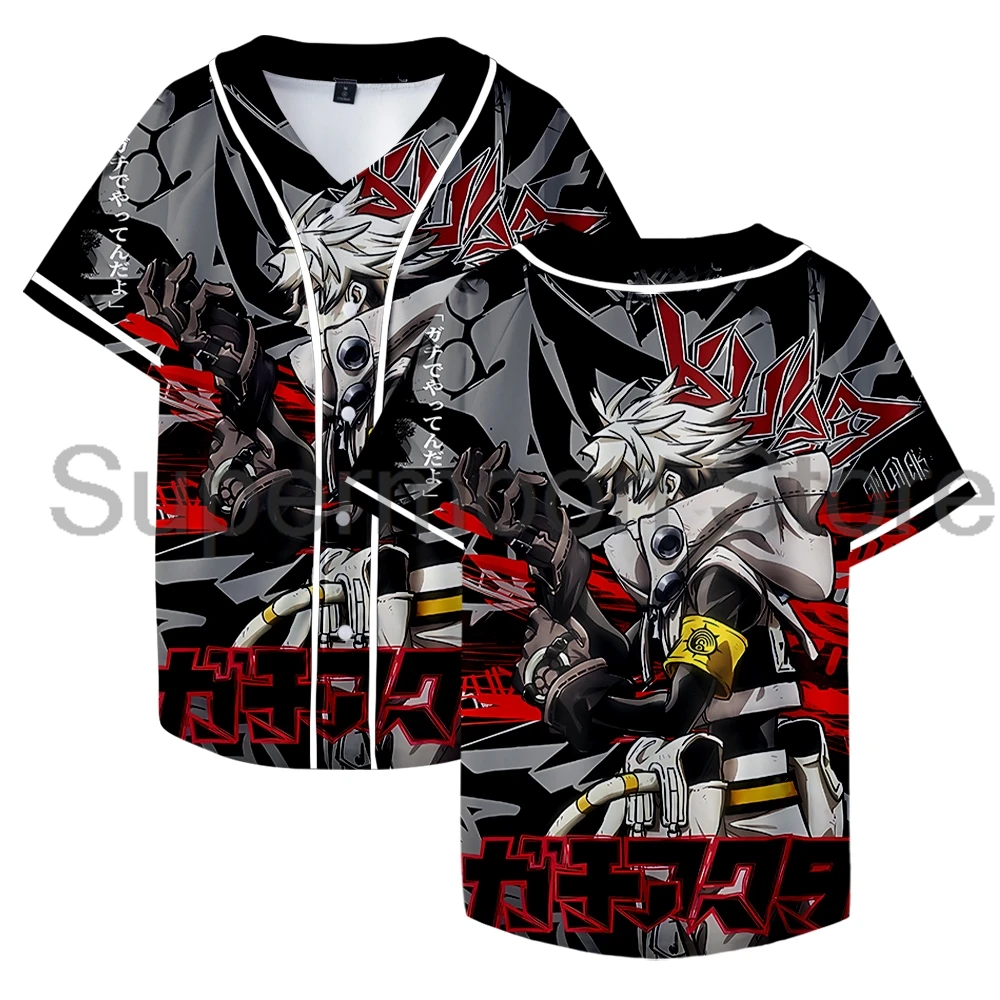 

Gachiakuta Anime Jersey Baseball Jacket Shirts V-Neck Short Sleeve Button-up Tee Women Men Outdoor Streetwear Tops