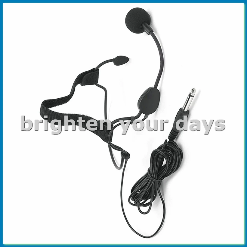 6.35MM Plug Dynamic Headband Microphone Ear Hook Microphone Suitable for WH20TQG Musical Instrument Guitar-ABAM