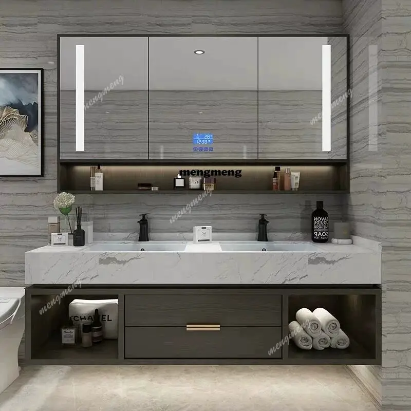 

Luxury-modern Bathroom Cabinets Minimalist Marble Double Bathroom Cabinets Basin Sink Home Furniture In Particolare