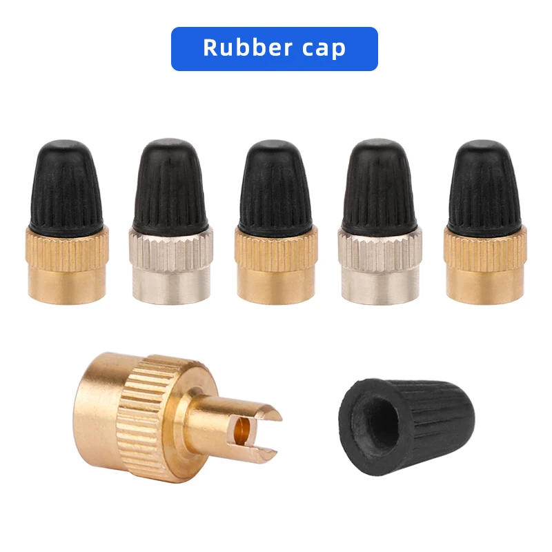 Slotted Slot Schrader Valve Cap W/ Core Remover Brass AV Nozzle Air Dust Cover for Car Trunk Motorcycles mtb Road Bike Parts