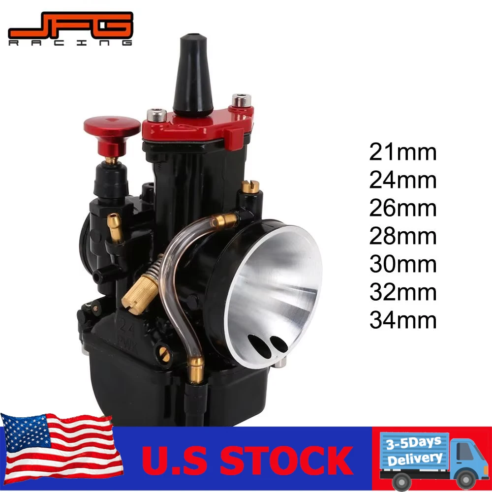 

Motorcycles 21 24 26 28 mm Universal Black PWK Carburetor For Mikuni Maikuni Scooters ATV With Power Jet Dirt Pit Bike