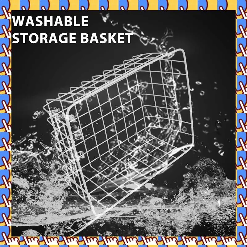 

2-упаковка проволочных корзин для хранения, металлическая проволочная корзина для хранения в морозильной камере, органайзер для хранения с ручками