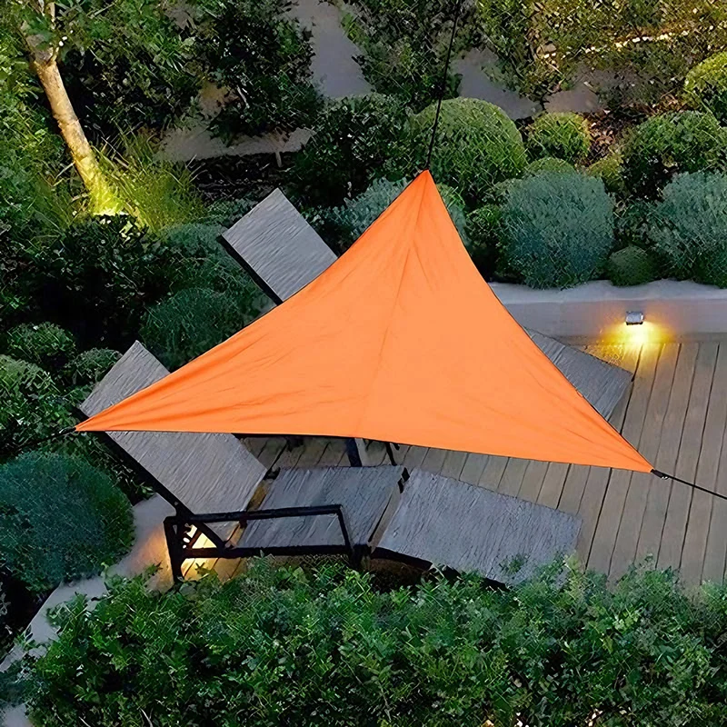 3x3x3M Folding Waterproof Triangle Sun Shade Sail Canopy For Outdoor Activities Garden Backyard Awning Camping Tents Shade Cloth