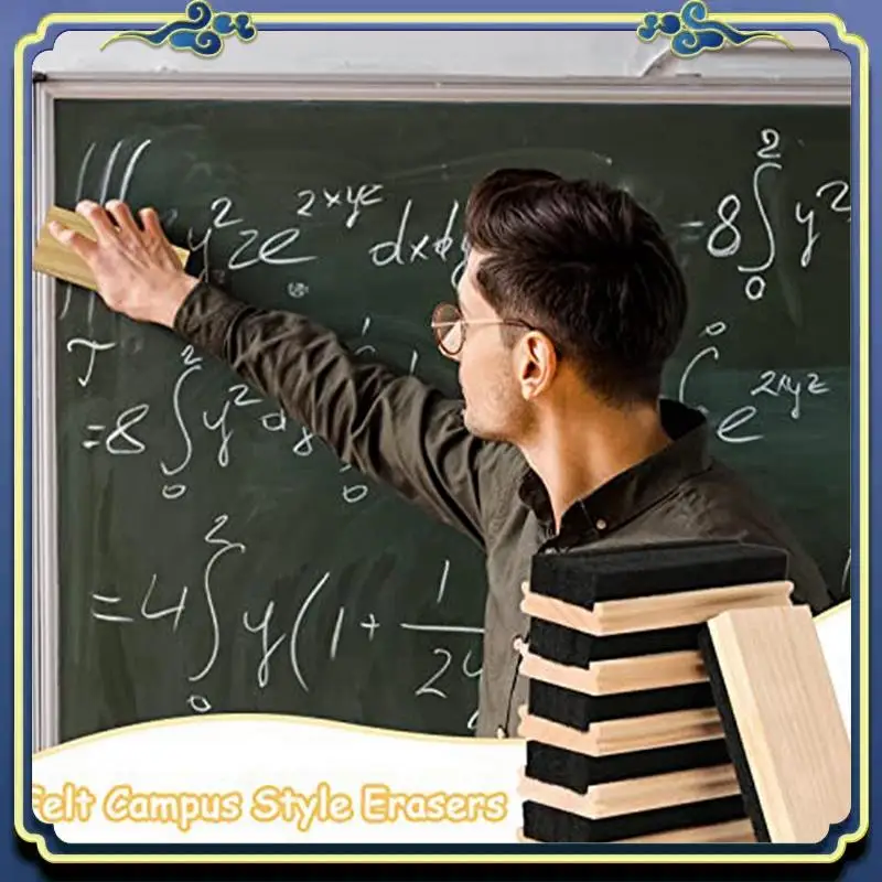 

Portable 20 Pack Chalkboard Erasers Wool Felt Eraser Dustless Wood Chalk Eraser Blackboard Eraser Cleaner For Kids Teachers