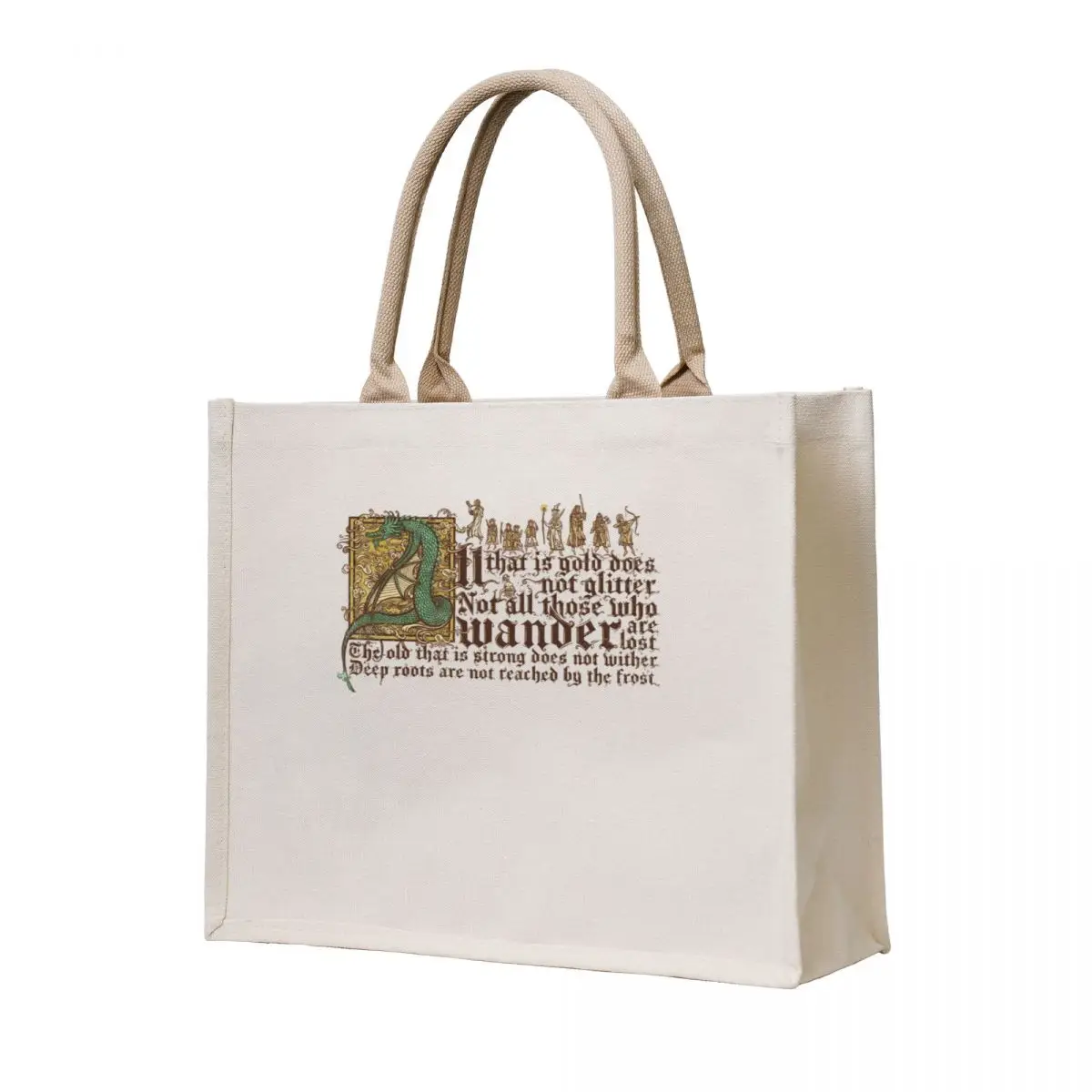 

All that is gold does not glitter Tote Bag Customizable tote bag shopping bags foldable Cloth bags
