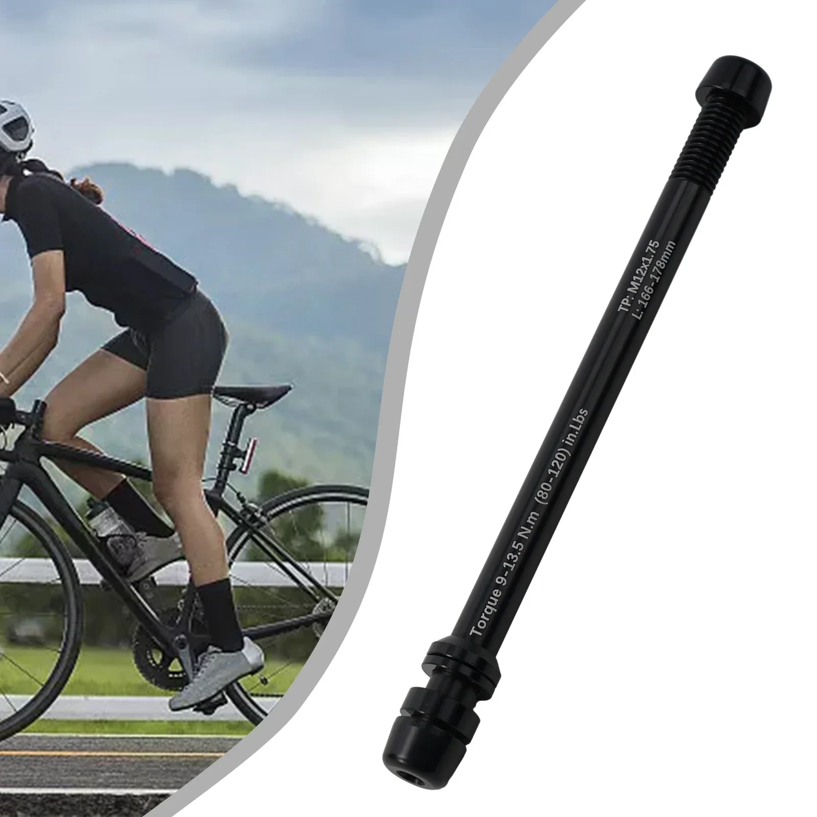 

Bike Trainer Thru Axle Aluminum Alloy Skewer Black 12x142-148mm P1.5/P1.75 Bicycle Indoor Sports Bicycle Supplies