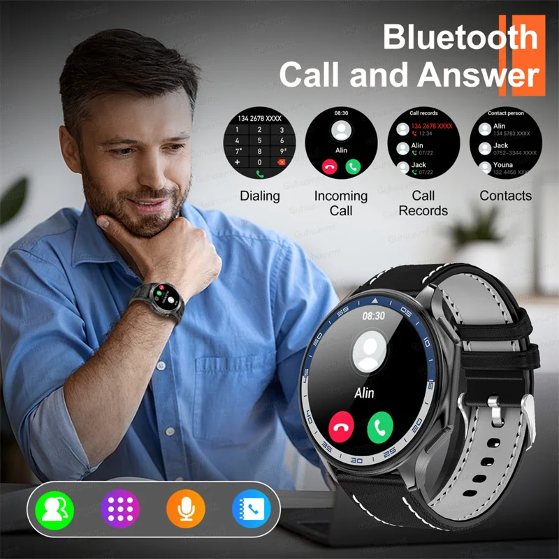 Imagem -03 - Smartver Impermeável Masculino Relógio de Negócios High-end 4g Chamada Bluetooth Reprodução de Vídeo Fitness Xiaomi Huawei Novo 2023