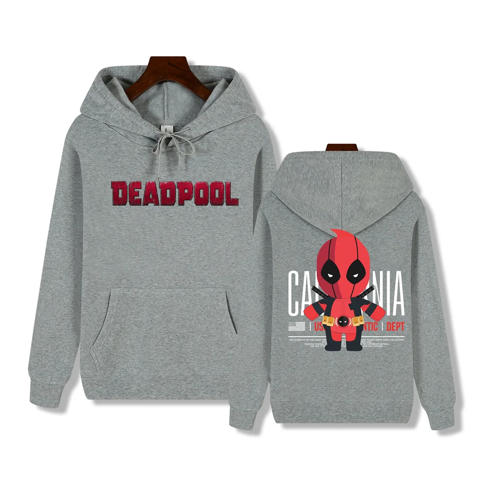 Marvel Deadpool Fun cute print Autumn/Winter Comfortable soft thickened men's high quality casual fashion warm street hoodie