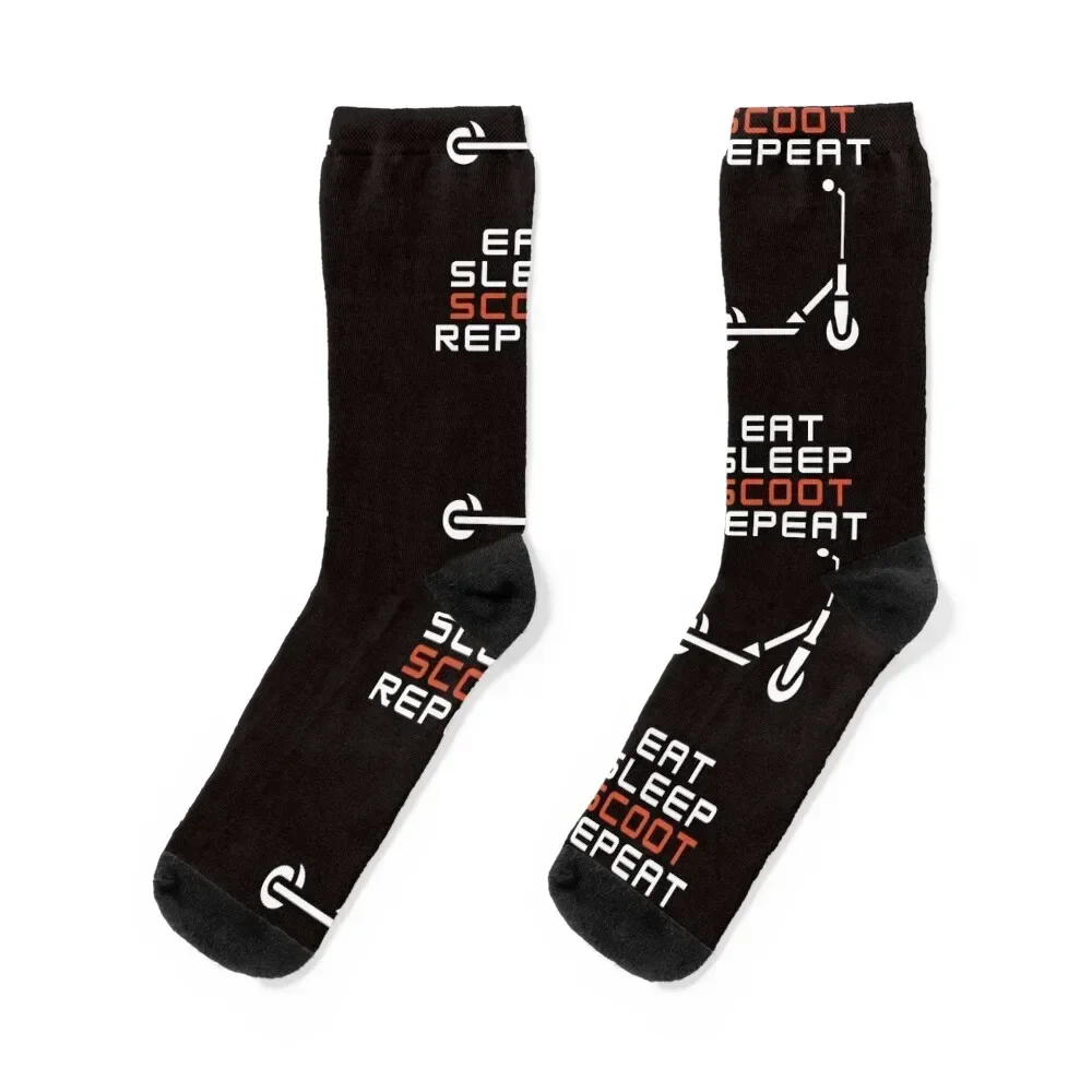 Eat sleep Scoot repeat Socks gym Crossfit Men's Socks Men Women's