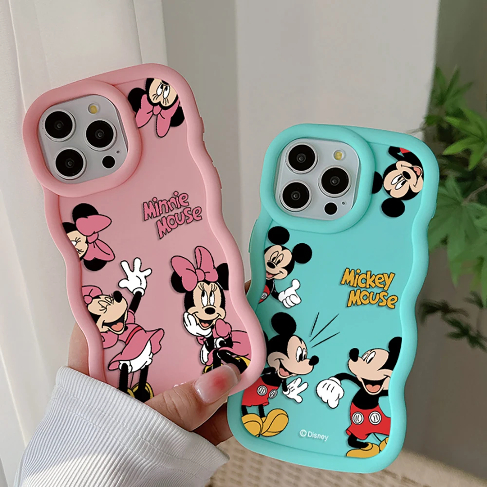 Disneys Mickeys Minnies Mouse Phone Case For Xiaomi Redmi Note 8 9S 10 10S 11 12 13 Pro Plus 4G 5G Candy Color Soft TPU Cover