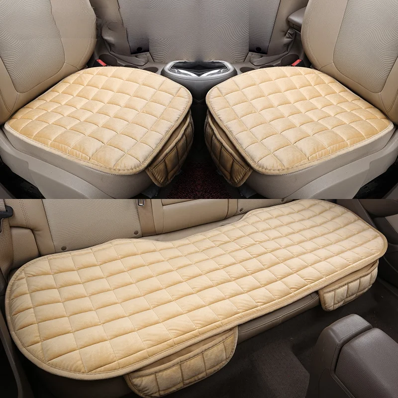 Car Seat Cover Skin-friendly Plush Automotive Seat Cushion Anti Slip Auto Seat Protector Universal For Sedan Suv