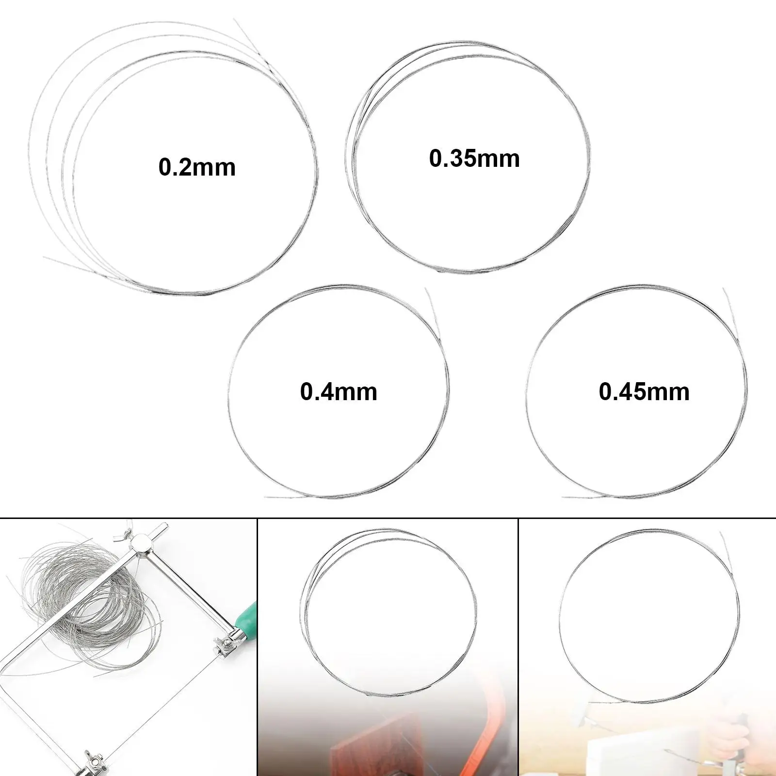 Alambre de diamante superfino, longitud de 1M, pérdida mínima, herramienta de corte de alambre de sierra multifunción resistente para vidrio,