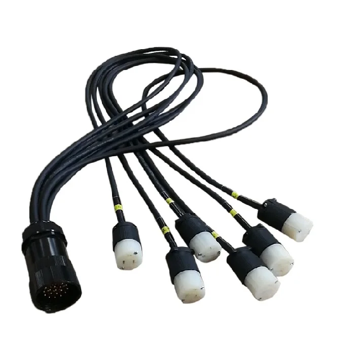 12 AWG Power Wire Socapex Breakout Cable إلى موصلات Edison Duplex الأمريكية