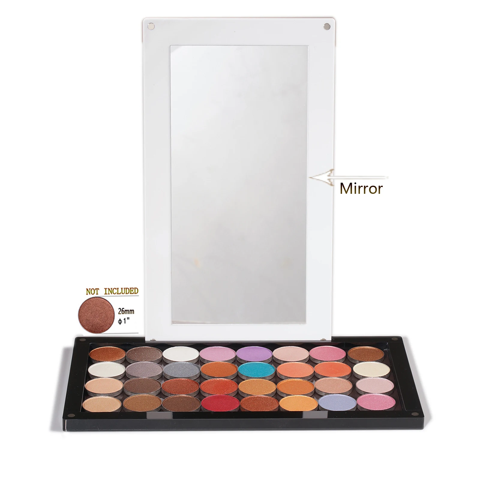 Coosei Brand New EMPTY Magnetic Eyeshadow Palette with Light Mirror DIY Acrylic Waterproof High-Gloss Eye Shadow Makeup Pallet