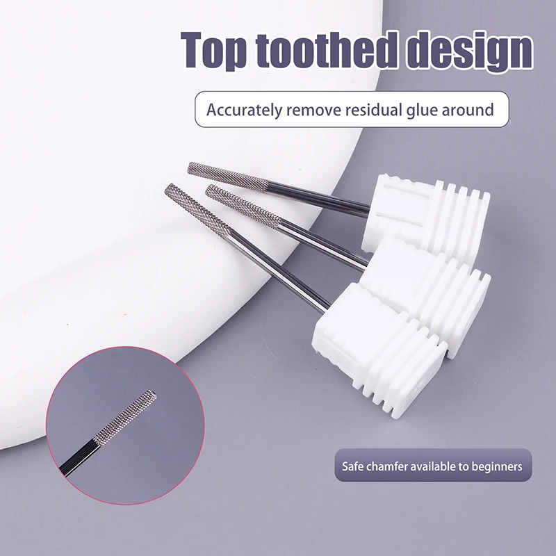 1 Pieza Broca de Acero de Tungsteno Profesional para Uñas, Herramienta Eléctrica de Manicura para Remover Gel, Limpiar Cutículas y Eliminar Bordes