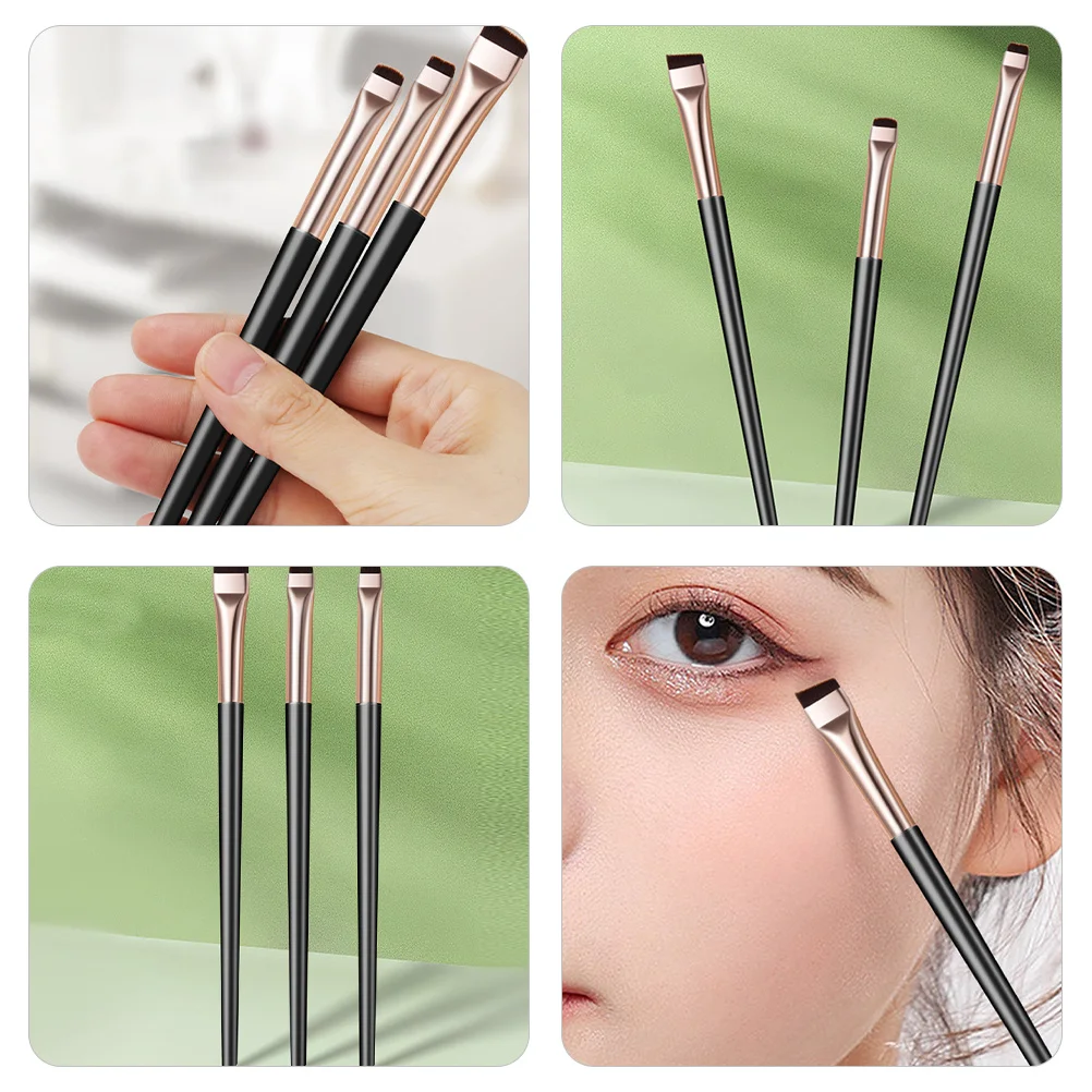 1 مجموعة فرشاة مجموعة السلس الزاوية قضيب أداة لفرشاة المخفي تحت العين الدقة ماكياج العين المهنية المنزل استخدام هدية #5