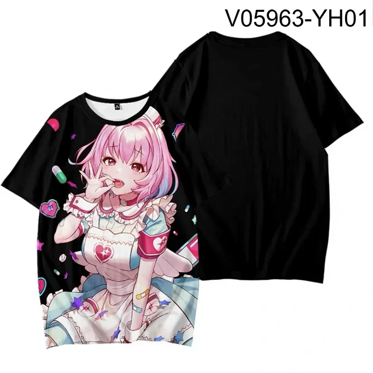 Japan Anime Yumemi Riamu 3D Print T Shirt Women Men Summer O-neck Short Sleeve Funny Tshirt Graphic Cosplay Clothing