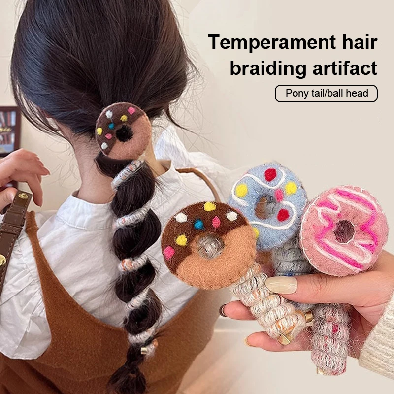 

Женская эластичная лента для волос в виде пончика