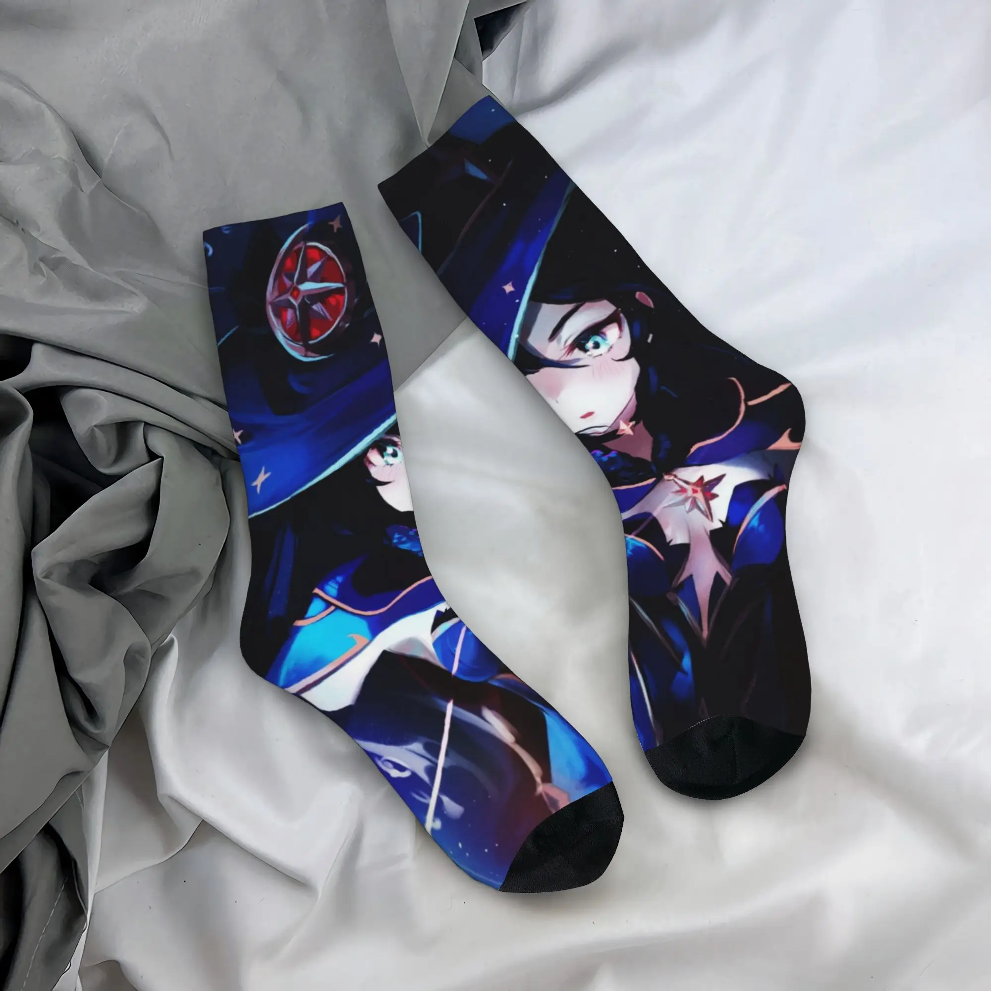 Anime G-Genshin L-Impact Men's Crew Socks Unisex Novelty Manga Kawaii  Spring Summer Autumn Winter Dress Socks