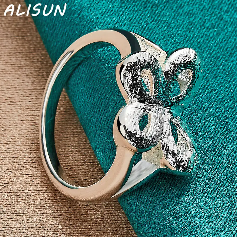 ALISUN 925 فضة حجم 7-10 فراشة خاتم للنساء نعمة مجوهرات الاتجاه المألوف هدايا حفلة عيد ميلاد