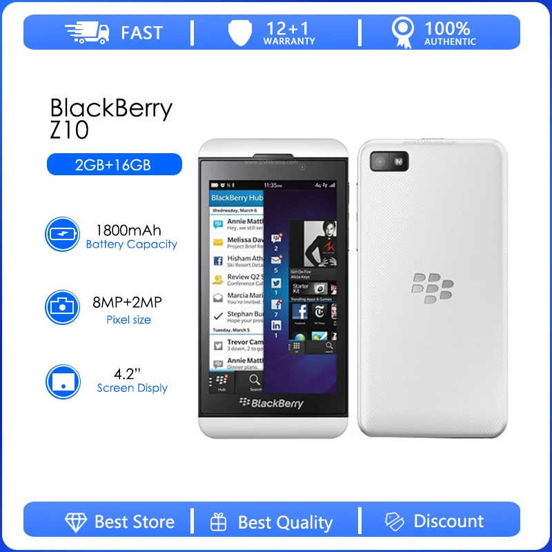 Blackberry Z10 Dual core GPS WiFi 8MP 4.2\