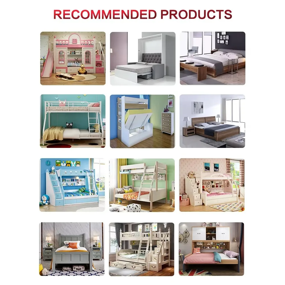 سرير خشبي للأطفال بطابقين للأولاد مع مجموعات سرير أثاث ملونة للأطفال