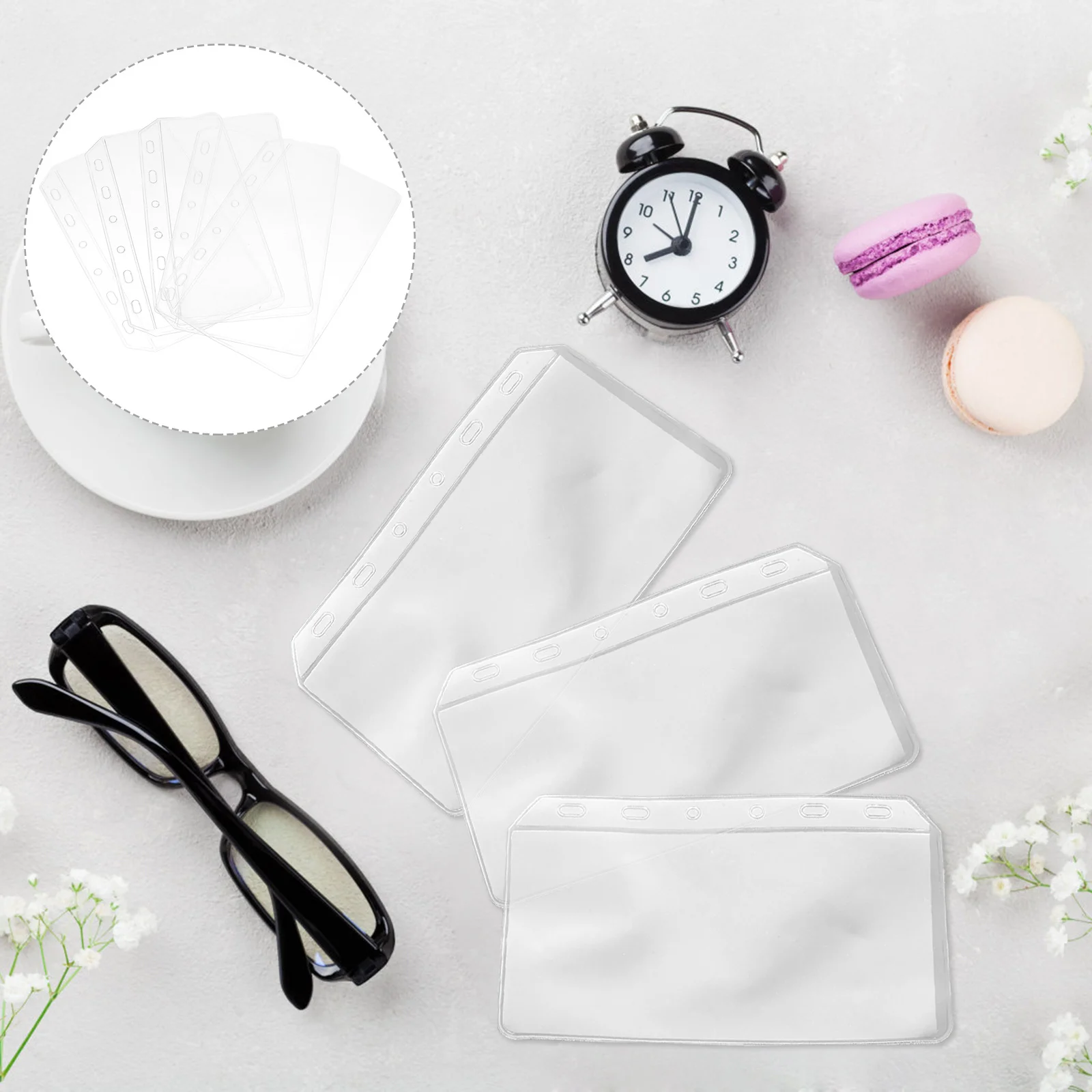 

5 шт., сумка-переплет, легкий водостойкий органайзер для документов, денежных карт, монет, денежных поездок, рабочий чехол из ПВХ