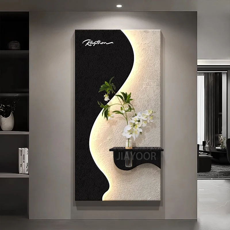Entrance Decoration LED Wall Lamp Green Plant Corridor Hallway Modern Hanging Painting High-end Living Room Create Mural Light