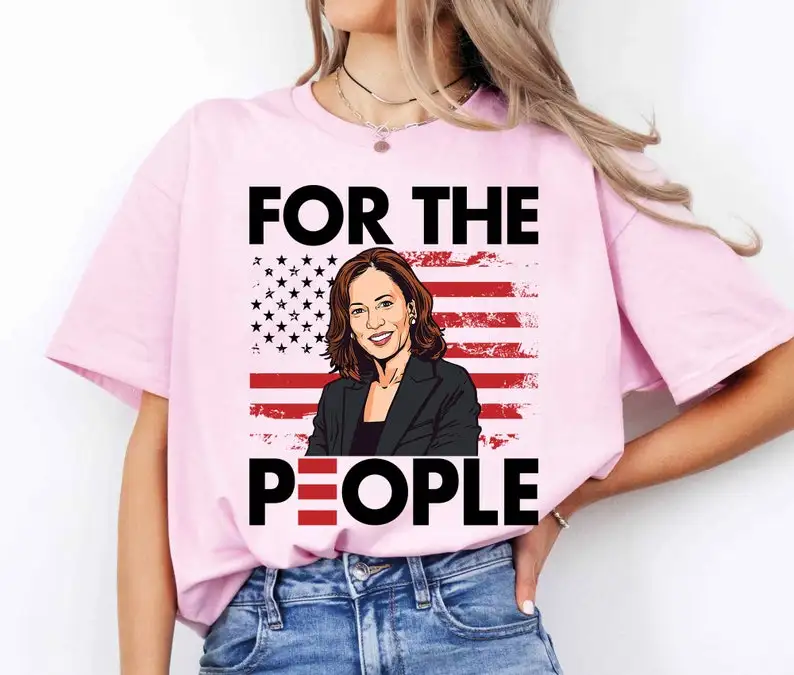 Kamala Harris for The People 2024 Election President Womens Power Democrat Digital File Equal Rights Election 2024 Cotton Tees