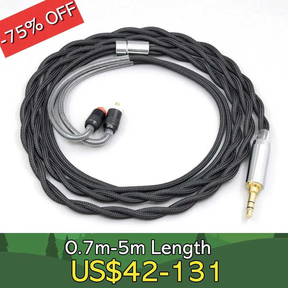 

Nylon 99% Pure Silver Palladium Graphene Gold Shield Cable For Sony IER-M7 IER-M9 IER-Z1R Headset 2 core LN008311