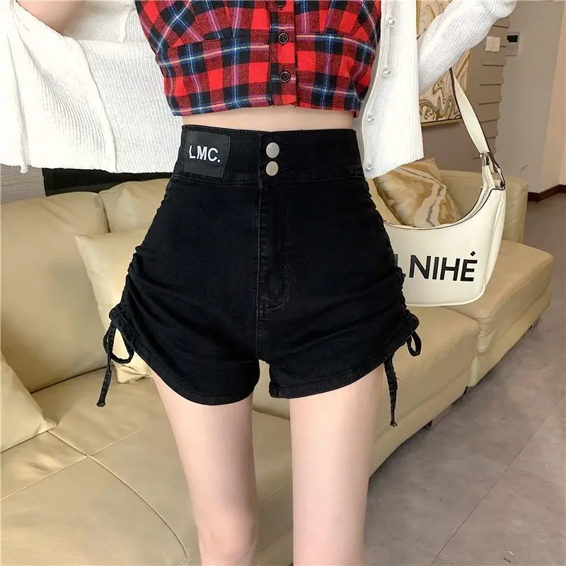 Shorts Womens Denim Vintage Raw Hem Hotpants Festival American Trend Summer Streetwear For Music Lovers And Party Nights Jorts