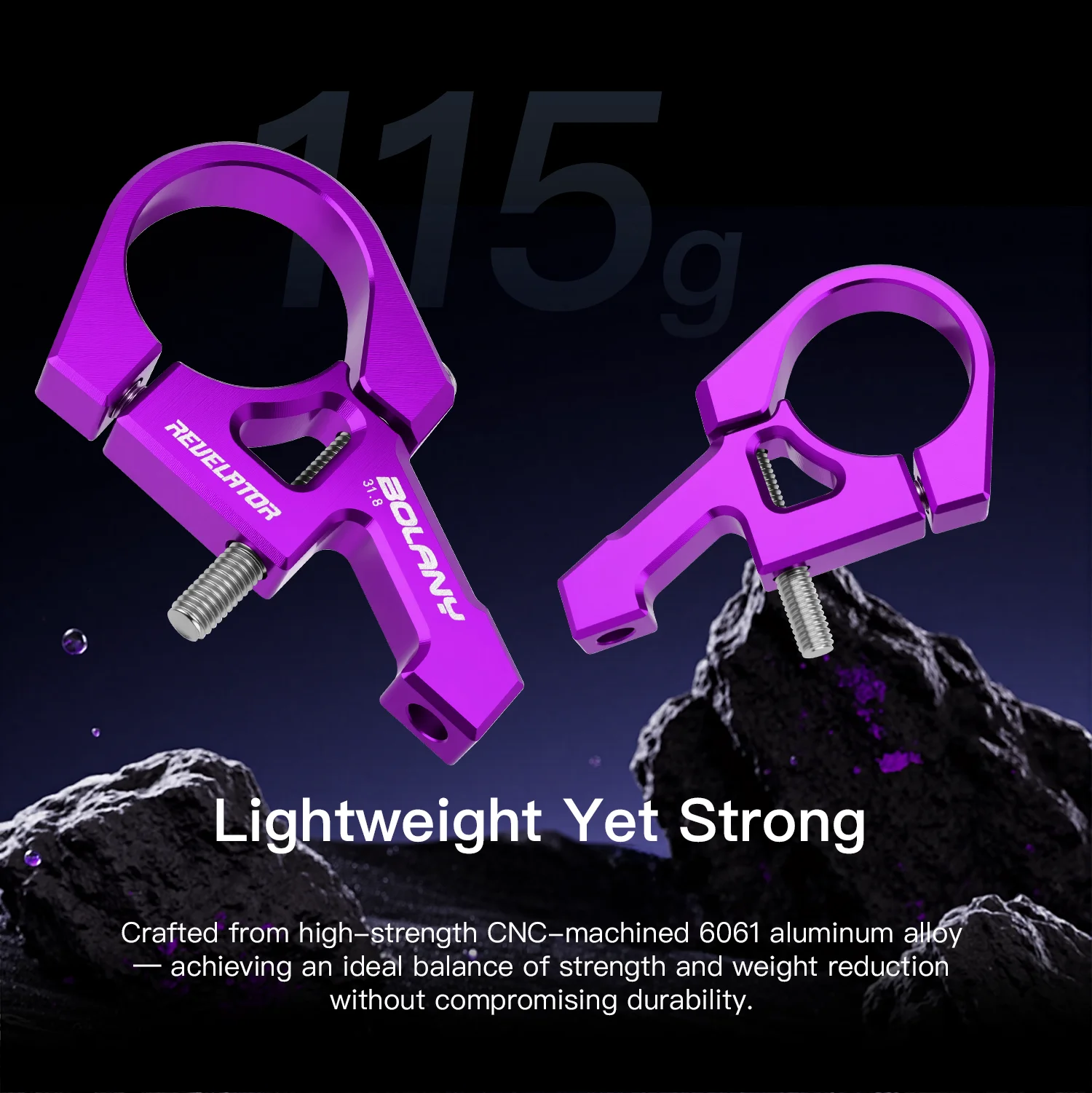 BOLANY 31.8mm DIRECT MOUNT Stem Ultralight Aluminum Alloy Downhill Bicycle Stem CNC MTB Accessories for Double Shoulder Fork