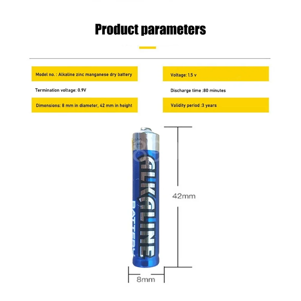 10PCS AAAA Alkaline Battery LR61 AM6 1.5V Batteries E96 LR8D425 MN2500 MX2500 4A for Bluetooth Earphone Alarm Clock