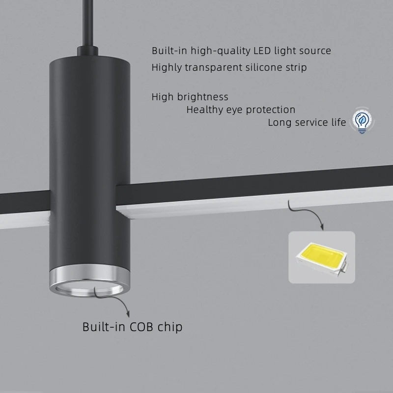 Imagem -04 - Moderno Minimalista Led Teto Lustre Preto e Ouro Cozinha Sala de Jantar Mesa de Café Lâmpada Pingente Home Decor Luminária