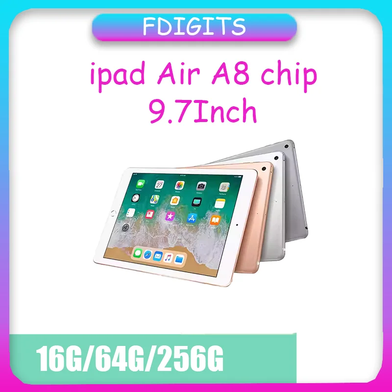 Tablet IPad Air 2 A8 Chip Retina  9.7 inch 16GB/64GB/128GB  wifi Cellular fingerprint ID, Original  WIFI/5G