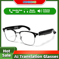 SENBONO AI Smart Bluetooth Glasses Voice Assistant Bluetooth Call Translation Blue-light Glasses for Men Women Camera Control