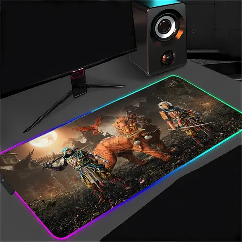 Mousepad Gamer Assassin S Creed Xxl colorful Mouse Pad Rgb Gaming Accessories Pc Cabinet Desk Mat Keyboard Anime Carpet Large