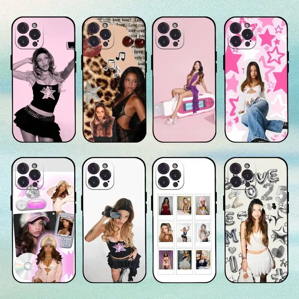 

E-Emilia mp3 Mernes Phone Case For iPhone 16,15,14,13,12Plus,Pro Max,XS,5G Soft Silicone Black Cover