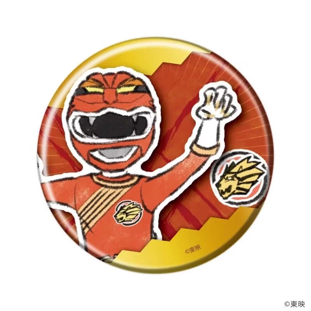 58mm 애니메이션 하쿠쥬우 센타이 가오랑어 코스프레 의상 배지 핀 SPTE 틴플레이트 브로치 ﻿   소품