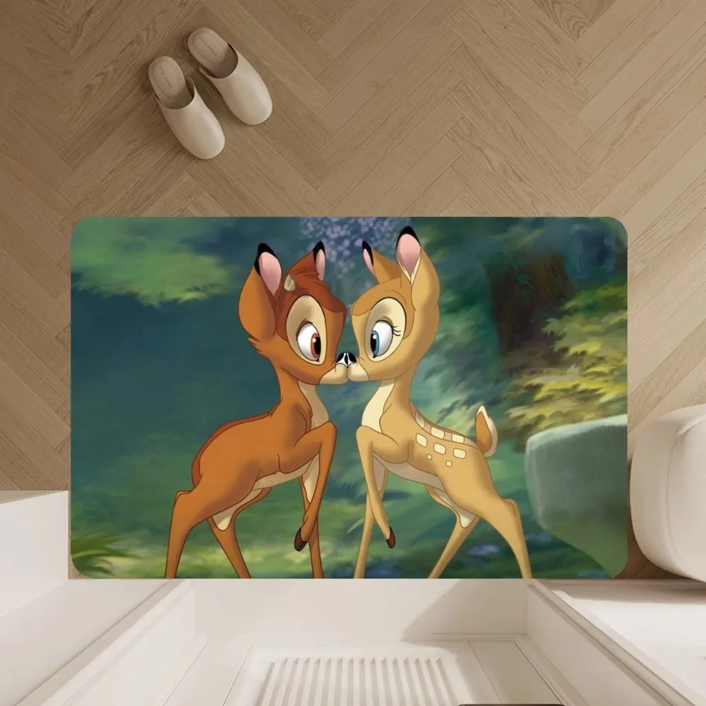 MINISO Disney bambi Floor Mat Anti-Slip Bathroom Kitchen Bedroom Living Room Entrance Rug Home Decor
