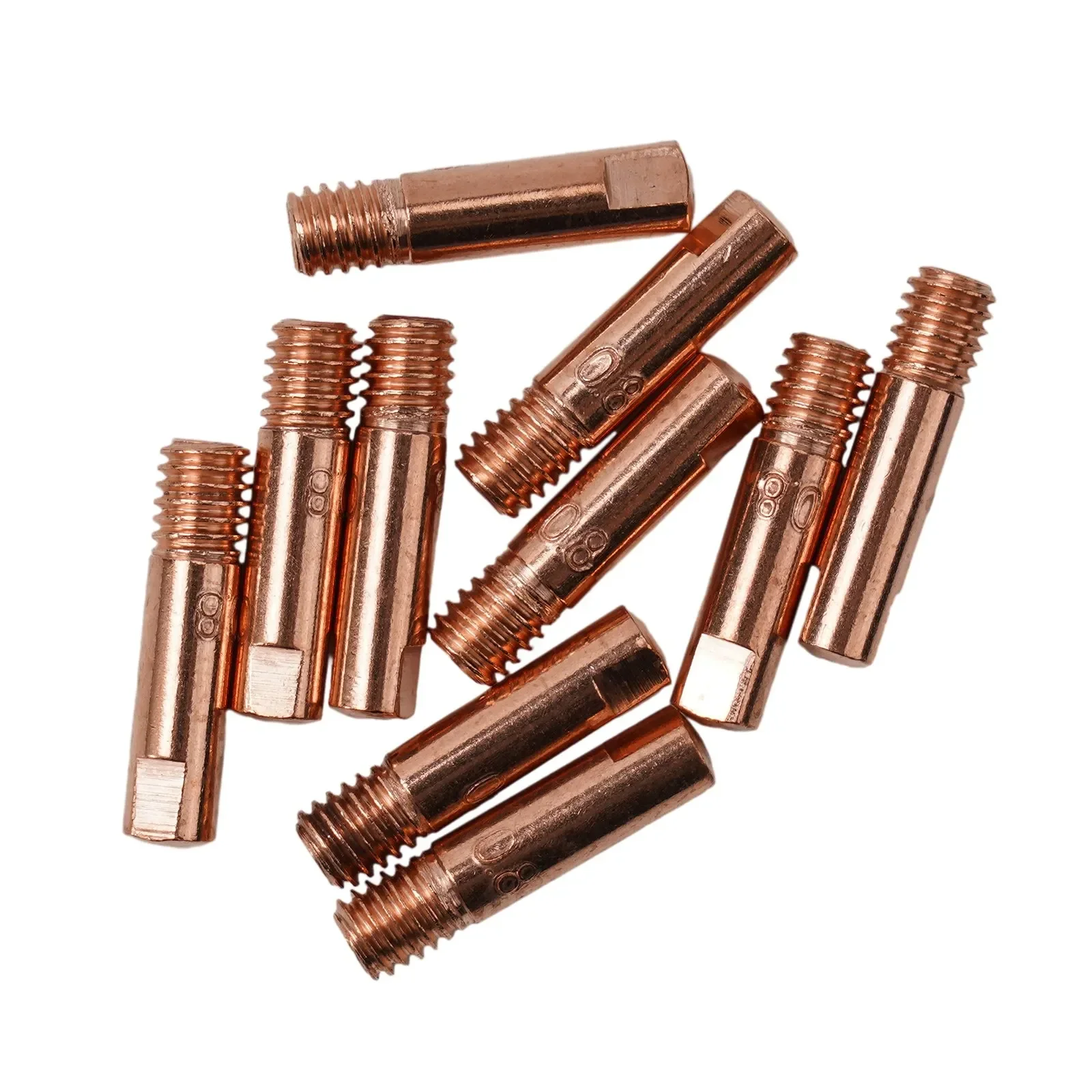 10PCS 0.6-1.2mm Conductive Nozzle MB15 15AK Contact Tip Welding Nozzles M6 Semi-automatic Welding Torch Power Nozzle