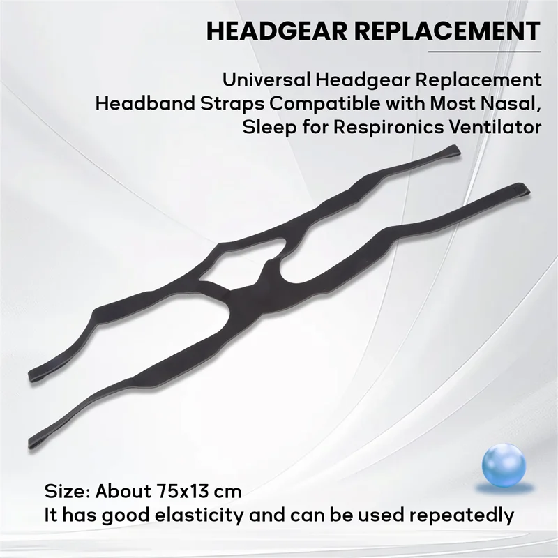 Y45A-Universal CPAP Headgear Replacement Headband Straps Compatible With Most Nasal, Sleep For Respironics Ventilator