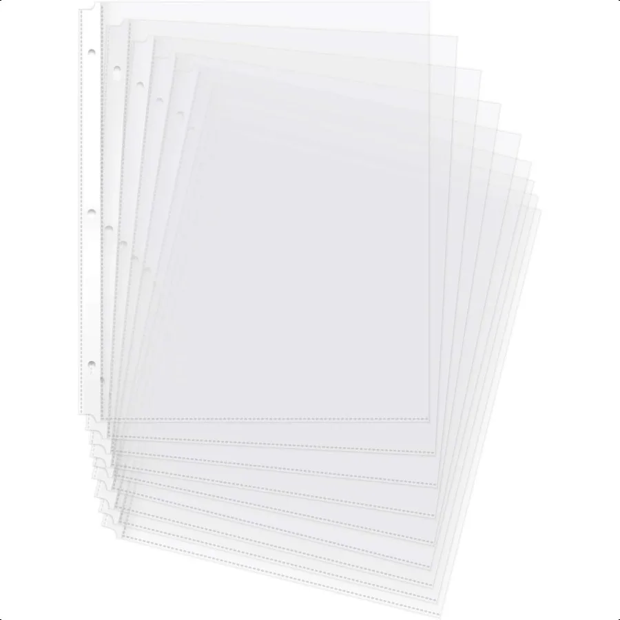 

Durable Clear Sheet Protectors for 3 Ring Binder 8.5 in x 11 in 3 holes 200 Pack