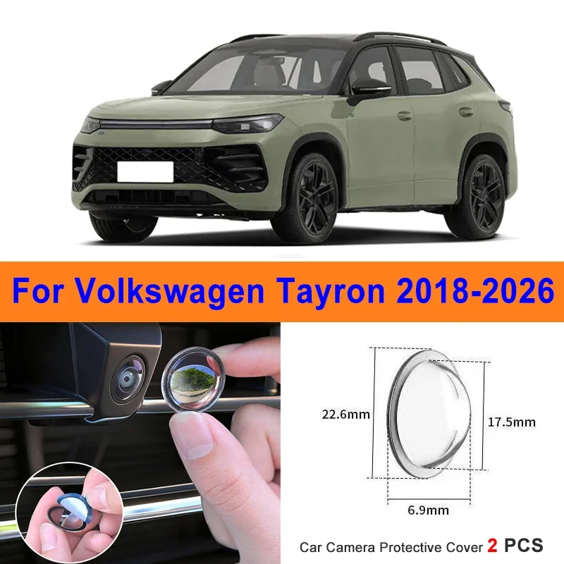 

360 Reverse Image Car Camera Cover Anti-Scratch PC Lens Protector Stickers For Volkswagen Tayron 2018-2026 2Pcs