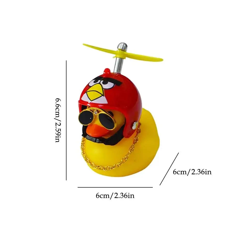 Für kleine gelbe Ente Ornamente Fahrrad gebrochen Wind Ente Helm Dekoration Elektro fahrzeug Auto zentrale Steuerung niedliche Ornamente – Detail 17